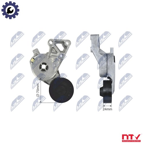Tensioner pulley vribbed - tensioner,
